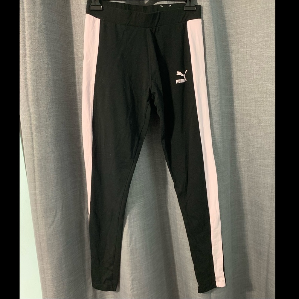 Black + Baby Pink leggings